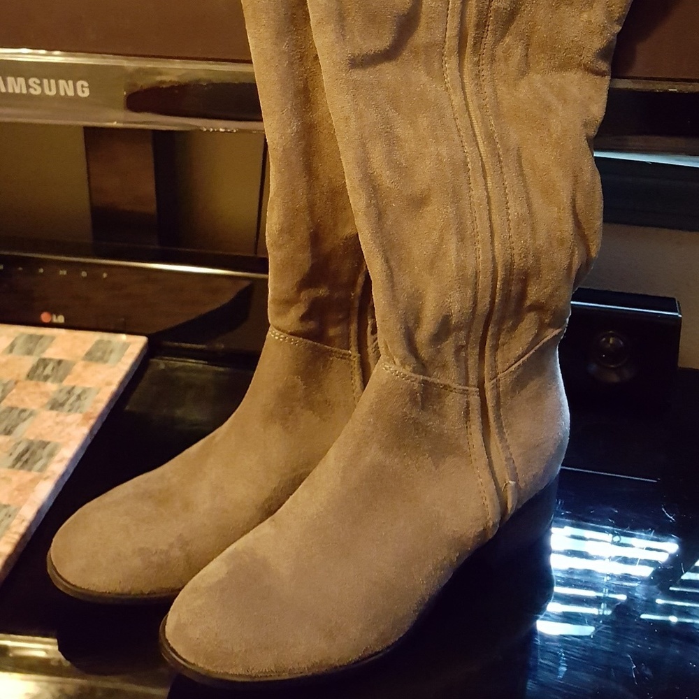 Women's Marie Suede Stretch Tall Boots. A New Day